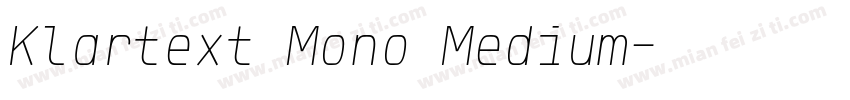 Klartext Mono Medium字体转换